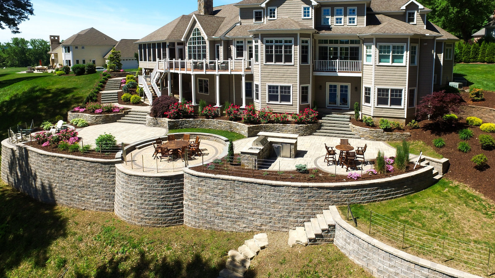 Beautiful house with hardscaped backyard