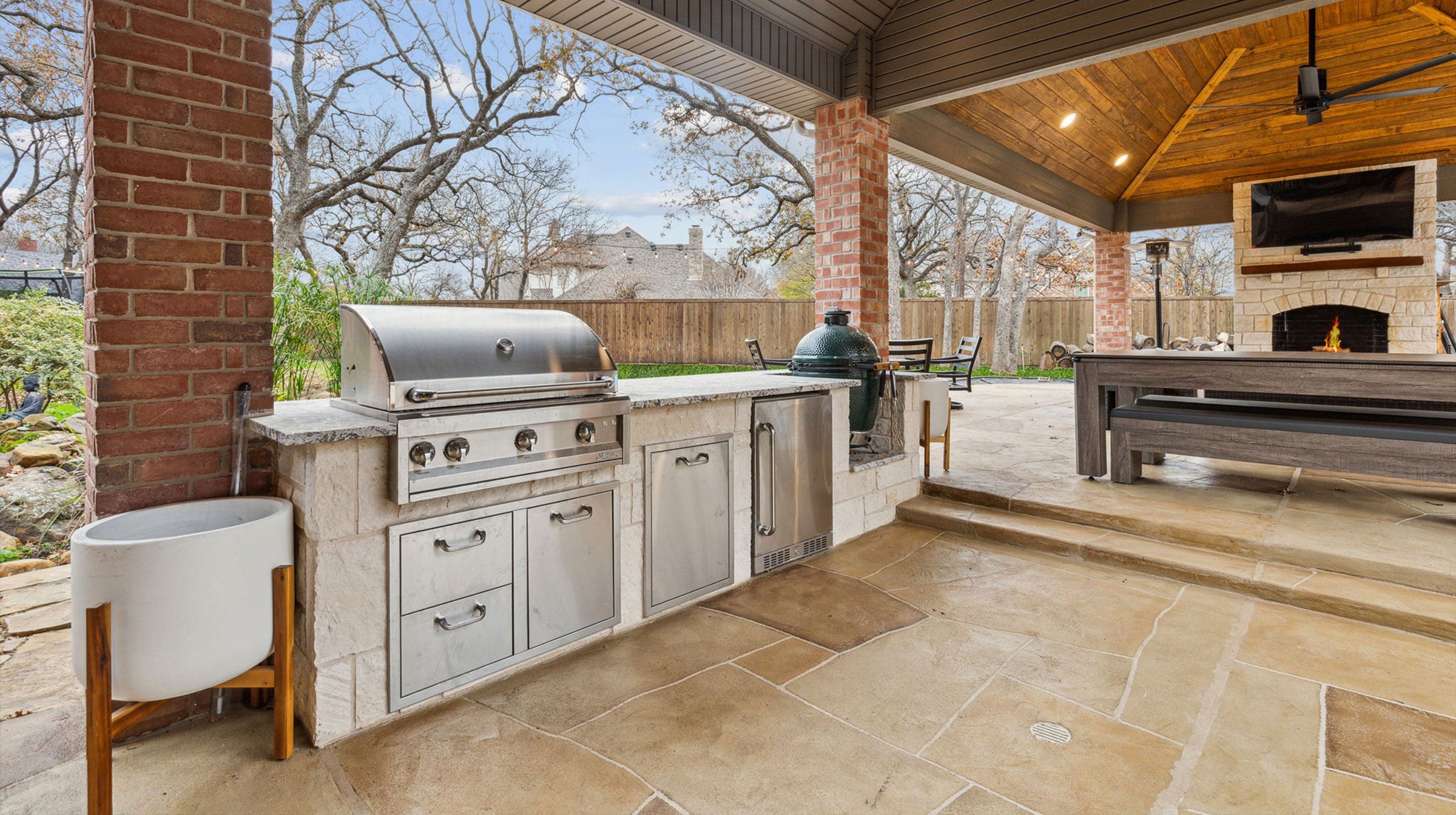 photo of a grill island