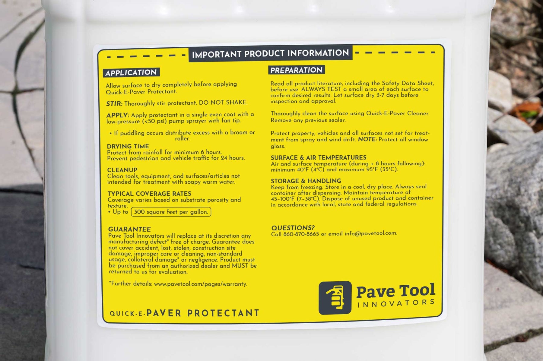 paver herbicide label Quick-E-Paver Protectant (5 Gallon)