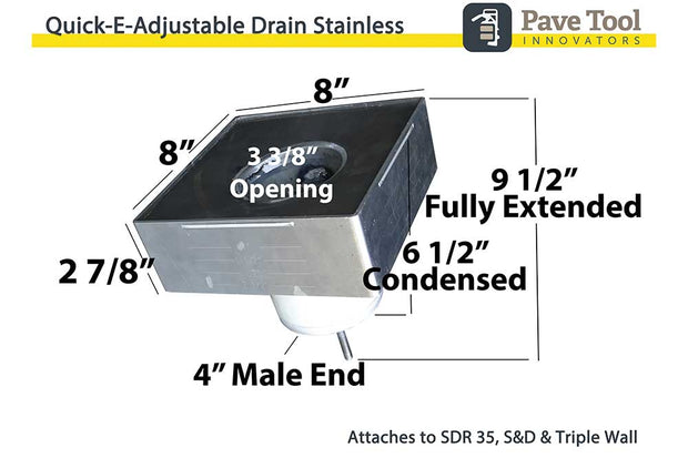 Quick-E-Adjustable Patio Drain Specification Sheet