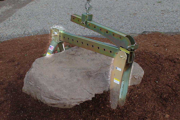 Boulder Grab Attachment attaches to Pave Tools Block Clamp BL980 for lifting all types and sizes of boulders or large rocks