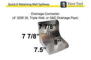 Quick-E-Retaining Wall Spillway 8" (Backordered TBD)