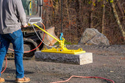 The Elite Suction Machine Package A2 is a high flow option that works with an air compressor (not included) and picks most Porous Slabs, Granite, Wet Cast & Natural Stone products. The extended arm is designed with an eye hook to attach to a machine using a strap or chain and easily allows the contractor to move around the stone/pad in an ergonomic way.