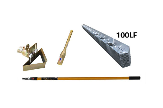 Collection of hunting and outdoor equipment on a white background