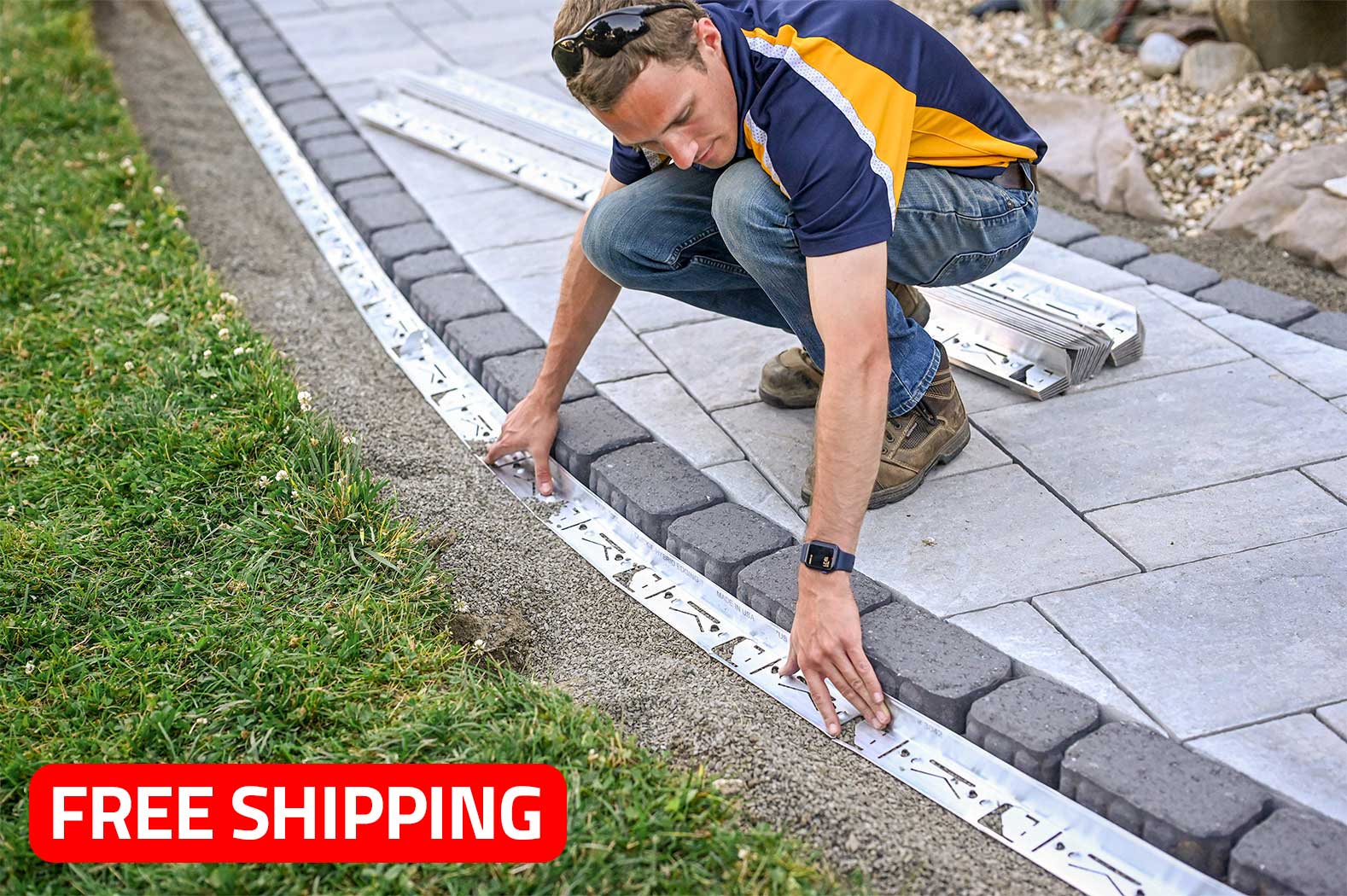 Aluminum Paver Edge Restraint 100ft | Driveway Edge Restraints