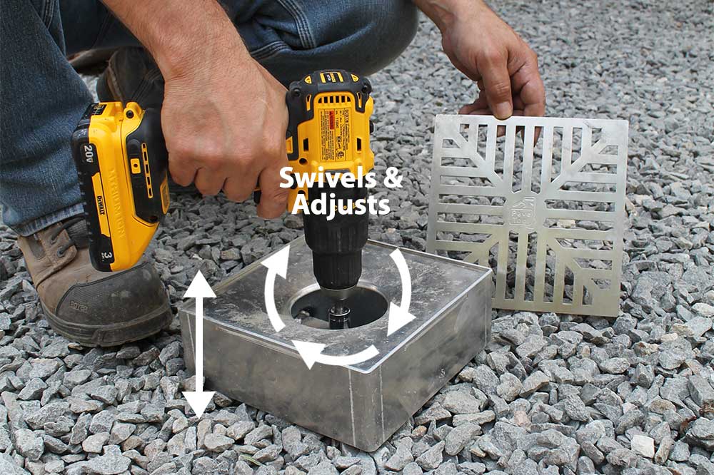 Stainless Steel QuickEAdjustable Patio Drain Outdoor Drain