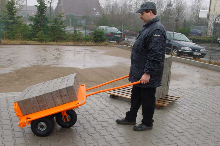 Optimas sold by Pave Tool Innovators  paver cart caddy Pallet carrier for hardscaping 