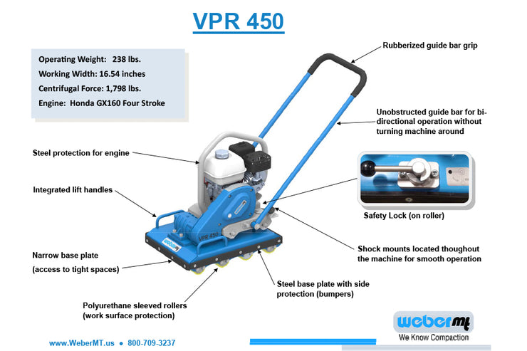 VPR 450 Paver Roller Specification Sheet
