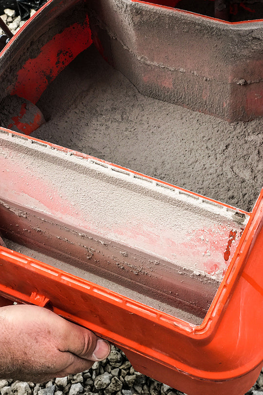 Collection of dust from cutting stone