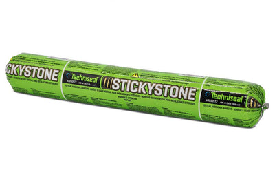 Stickystone by Techniseal sold by Pave Tool is a vertical Hardscape Adhesive for stone
